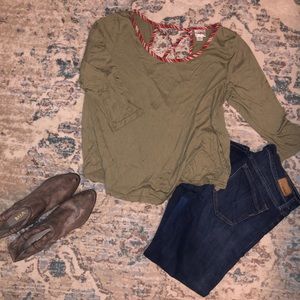 DayTrip Open Back Flowy Top XL